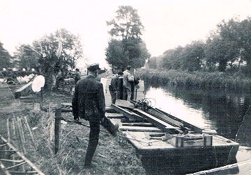 Sluice Gate parts on the barge