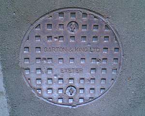 Traditional cast iron manhole cover
