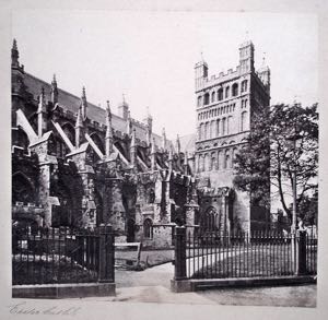 East end of Cathedral Green, with railings