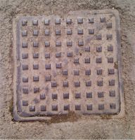 Manhole Diagonally Split Square Pattern  Name Top L in Spaces BLEDINGTON, Gloucestershire