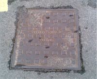 Manhole Square Pattern 7 x 7 Central Name
