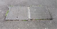 Manhole x 2 Small Rectangle Pattern Name Middle & Bottom