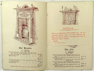Fireplace catalogue page