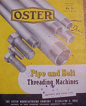 Advert for Oster Manufacturing Company, founded in 1893