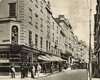 Pre 1890 view of the shop at 190 High Street, looking east.