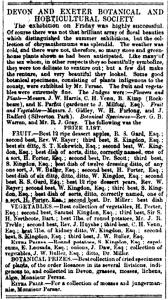 Exeter Flying Post report, 24th November 1853