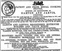 Garton & Jarvis advert 1860