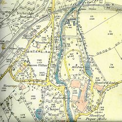 Map of Stowford Mill and Mill Garden
