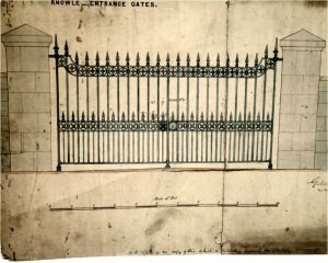 Drawing of gates for Knowle