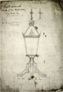 Drawing of Lamp for Knowle entrance