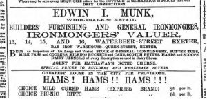 E. Munk advert, 1889