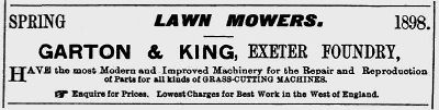 Advert, Western Times, 18th May 1892