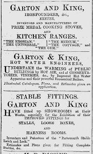 1869 Triple advert by Garton & King