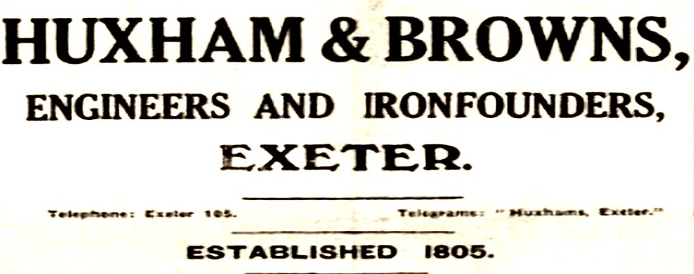 Advert: Huxham & Browns