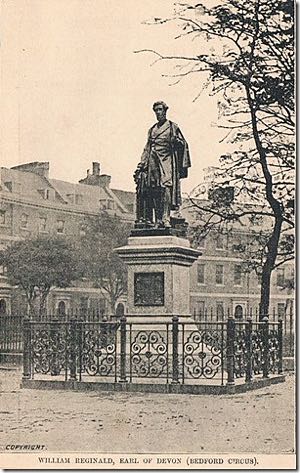 Lord Courtenay's statue which replaced the Deerstalker