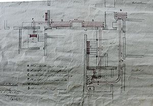 Plan of Heating installation at Saltram