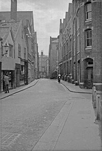 Looking West down Waterbeer Street in 1961